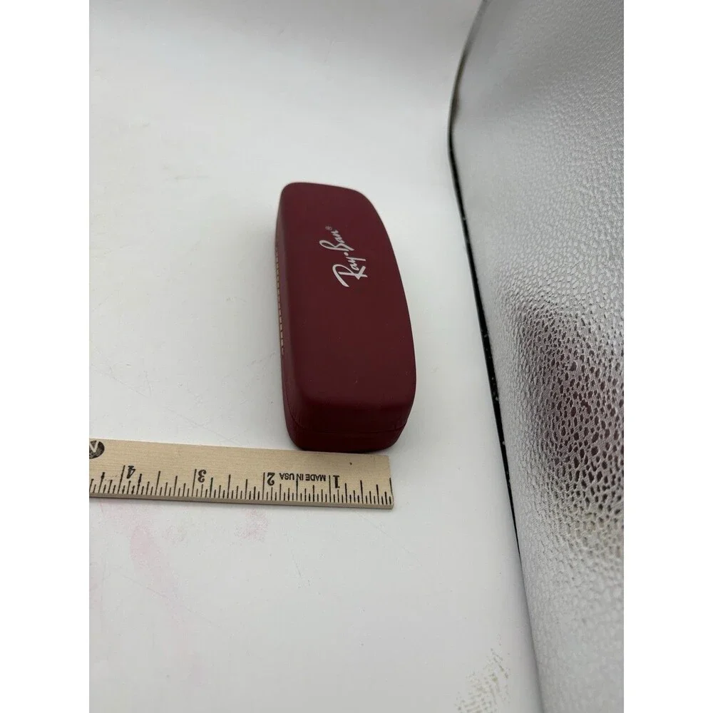 Genuine Ray-Ban Burgundy Red Hard Sunglasses Eyeglasses Case Empty Replacement